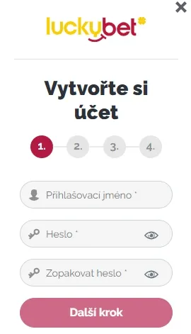 LuckyBet - Registrace